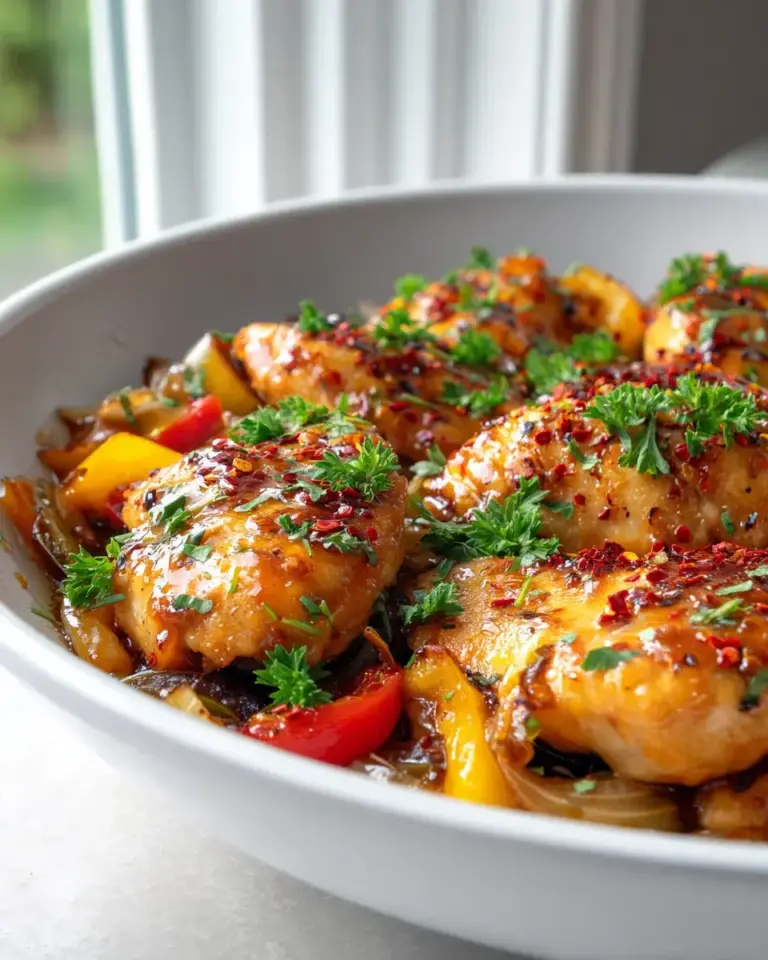 Hot Honey Chicken Skillet mit Paprika – Schnell & Lecker!