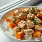 Hyhnchen Syykartoffel Reis Bowl