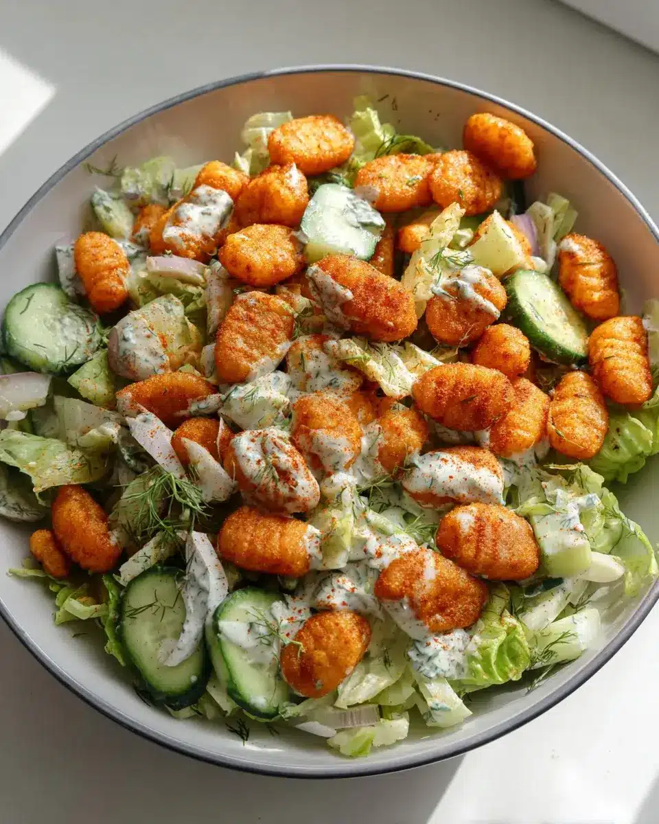 Knuspriger Gnocchi Salat