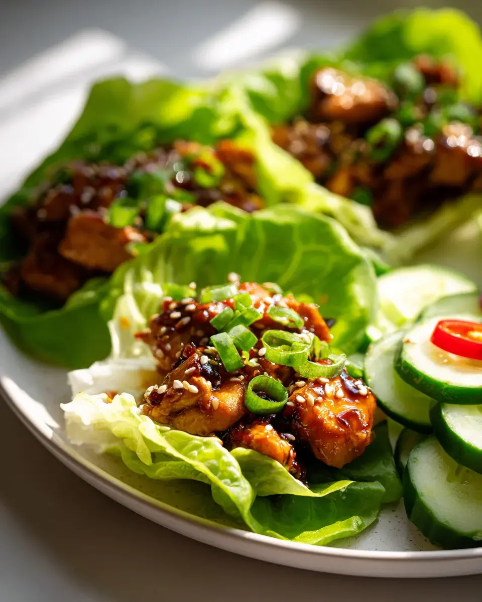 Korean Bbq Chicken Lettuce Wraps