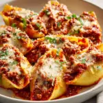 Kyse Hackfleisch gefyllte Muschelnudeln