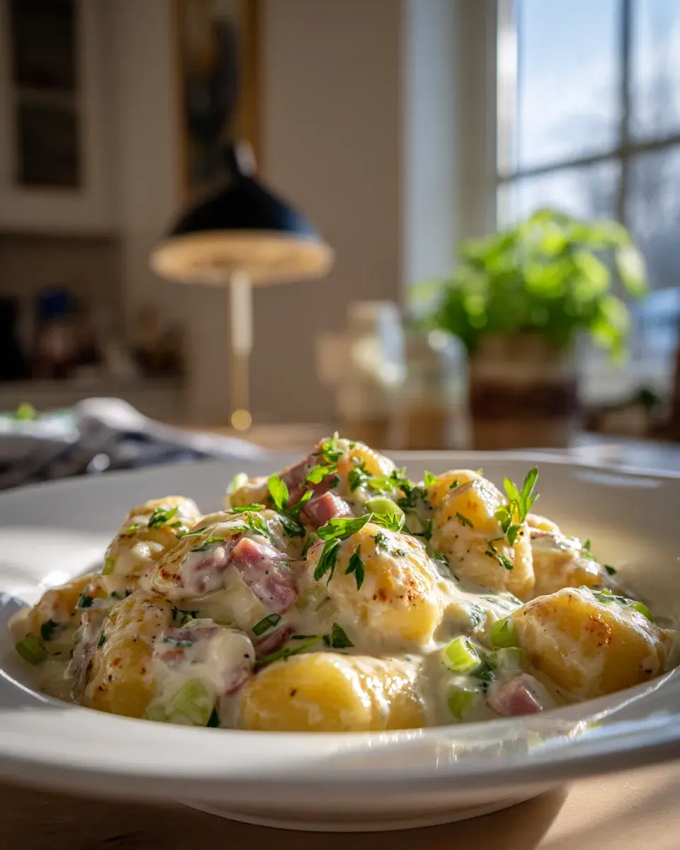 Käse Lauch Gnocchi