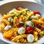 Nudelsalat mit Mozzarella und Kirsch Extracttomaten