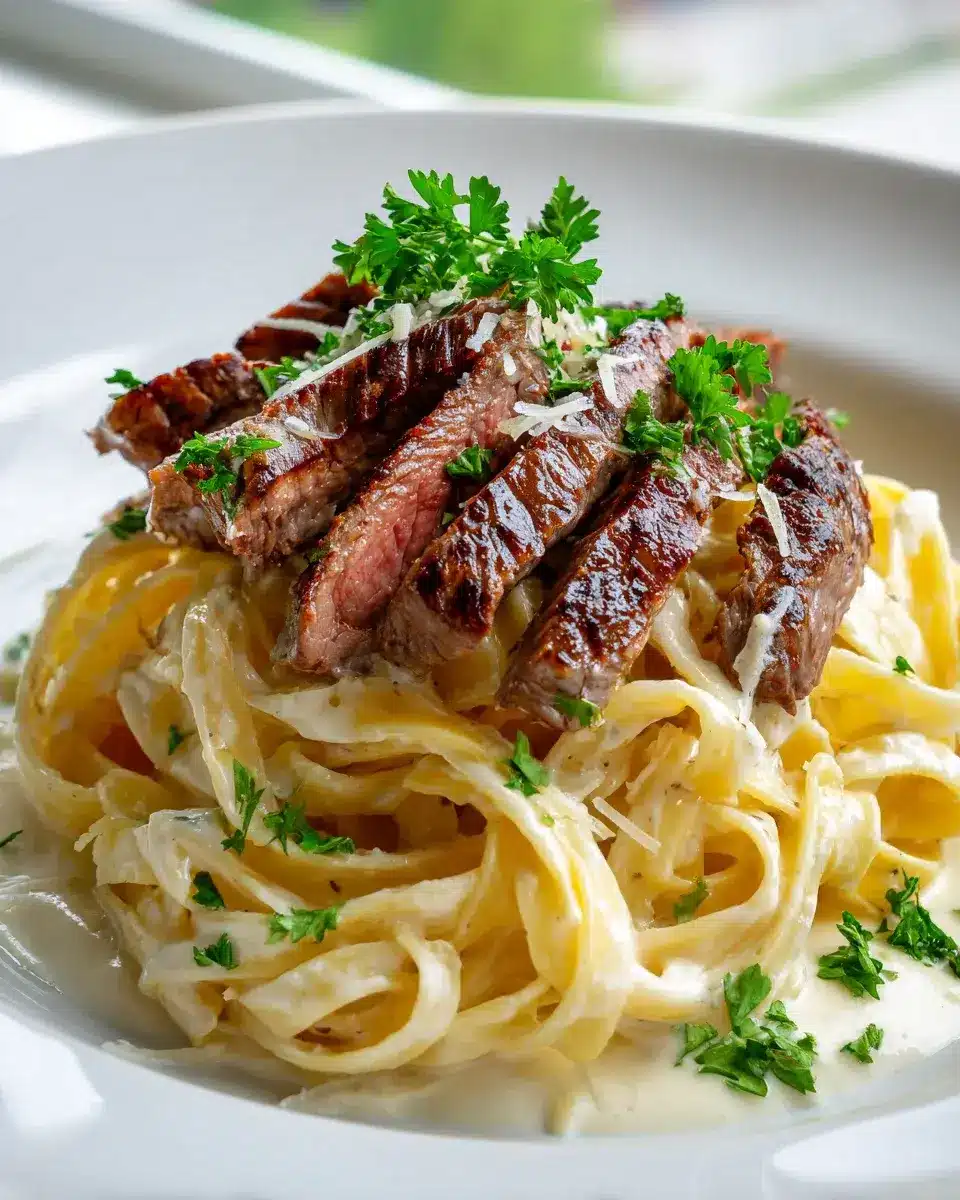 Pikantes Steak Gorgonzola Alfredo 1
