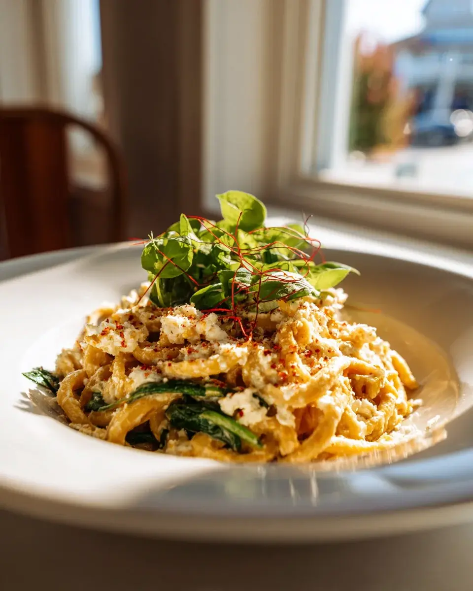 Protein Nudeln mit Hüttenkäse