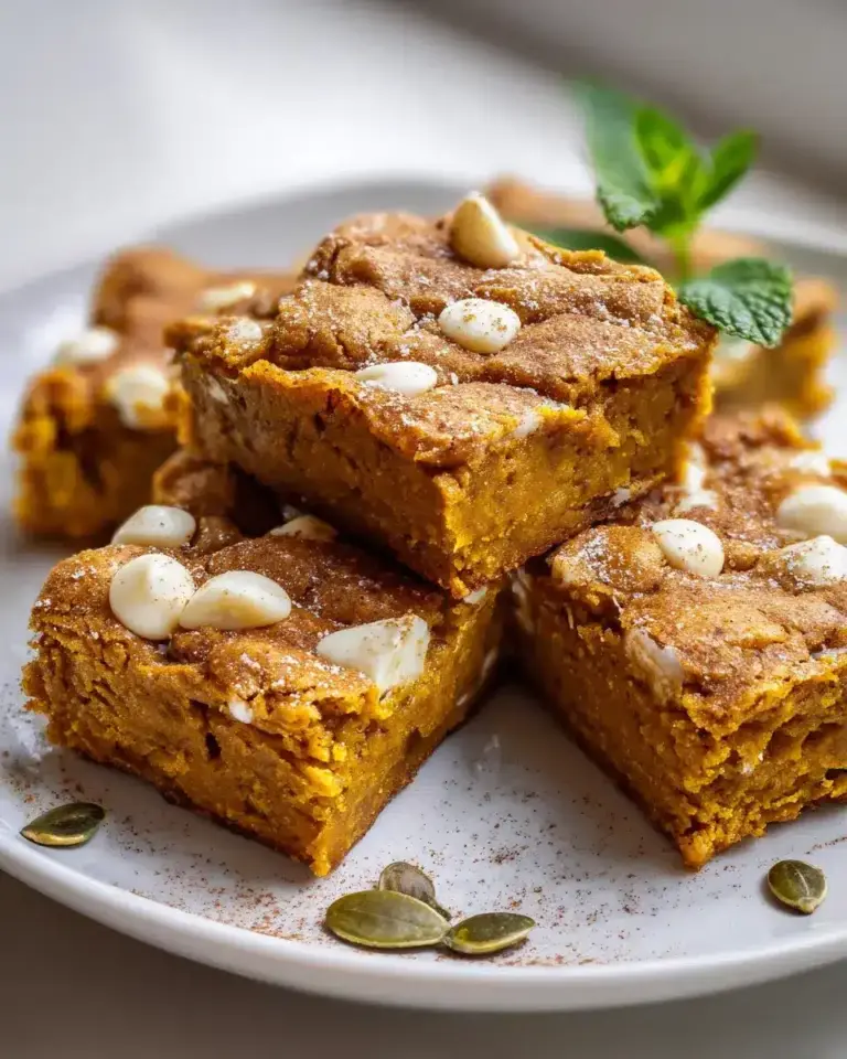 Kürbis Blondies Rezept: Süße Herbstleckerei backen!