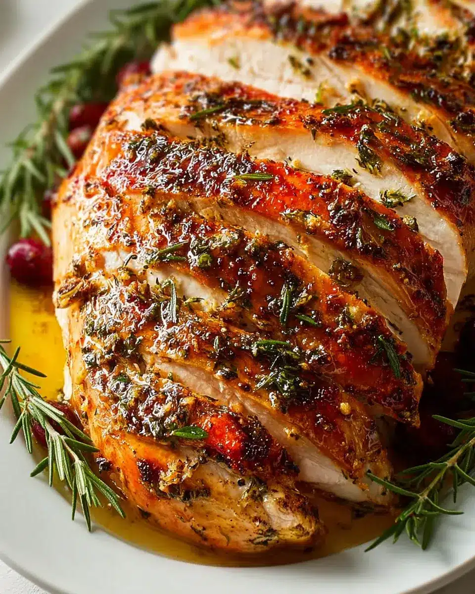 Putenbrust mit Knoblauch Kräuterbutter