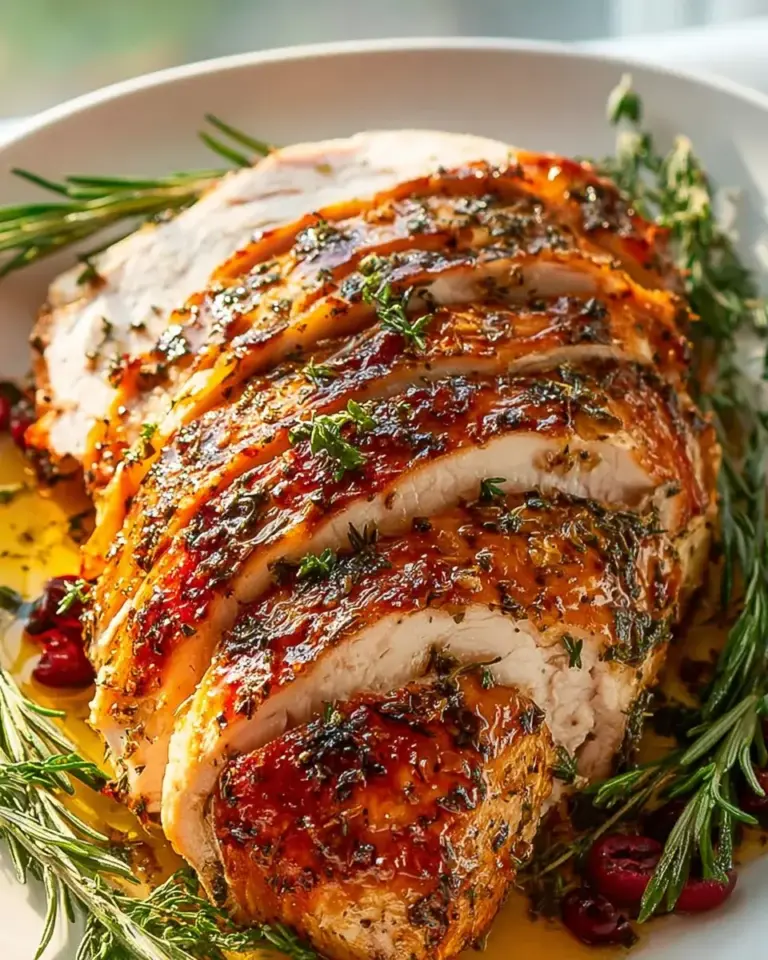 Geröstete Putenbrust mit Knoblauch-Kräuter-Butter Rezept