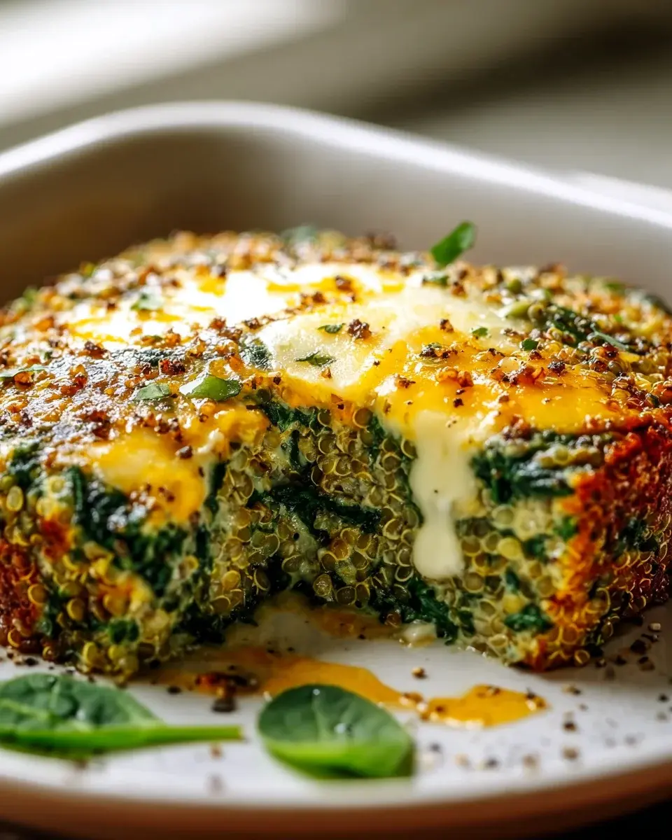 Quinoa Linsen Spinat Auflauf