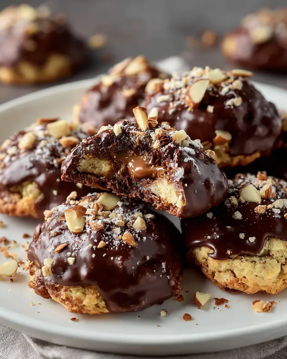 Rocher Plätzchen Nougat Schoko Weihnachtskekse