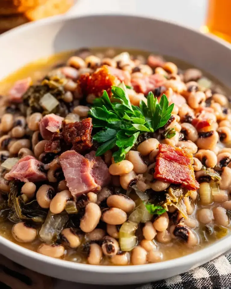 Köstliche Southern Black Eyed Peas mit Rindfleisch genießen