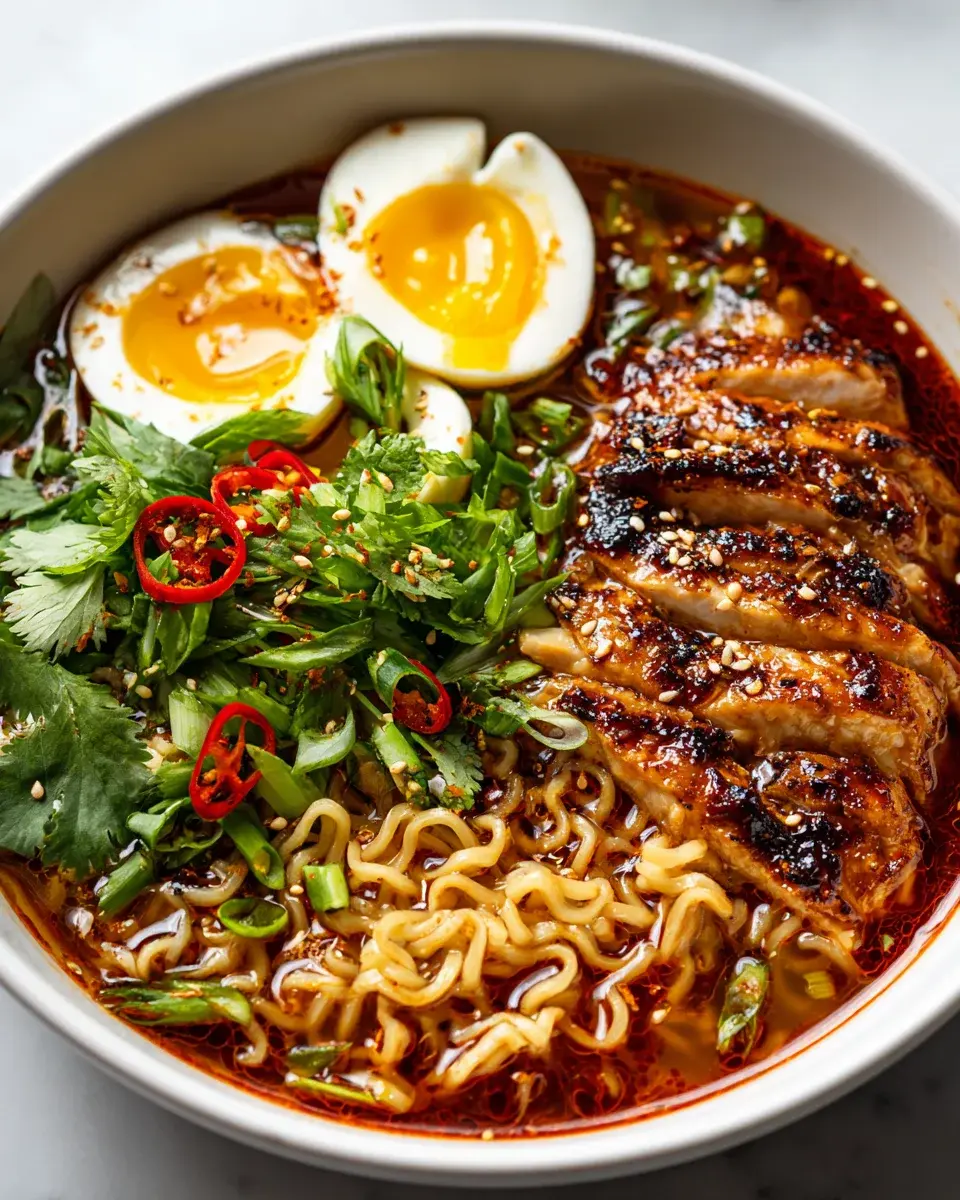 Spicy Chili Oil Chicken Ramen Bowls