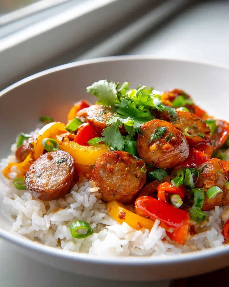 Spicy Sausage And Rice Bowls