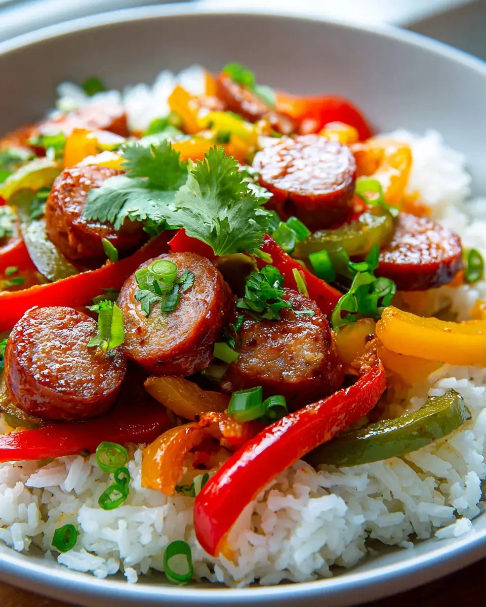 Spicy Sausage And Rice Bowls 1