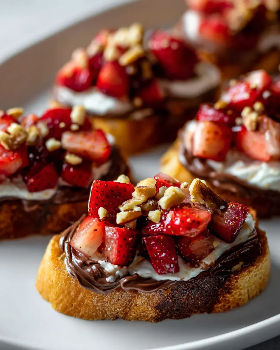 Strawberry Dessert Bruschetta