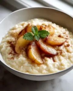 Warmer Apfel-Milchreis
