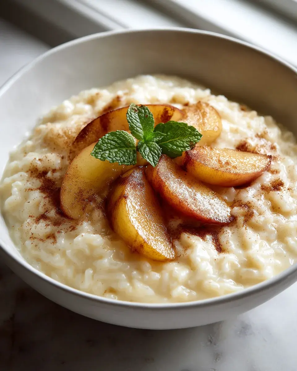 Warm Apple Rice Pudding