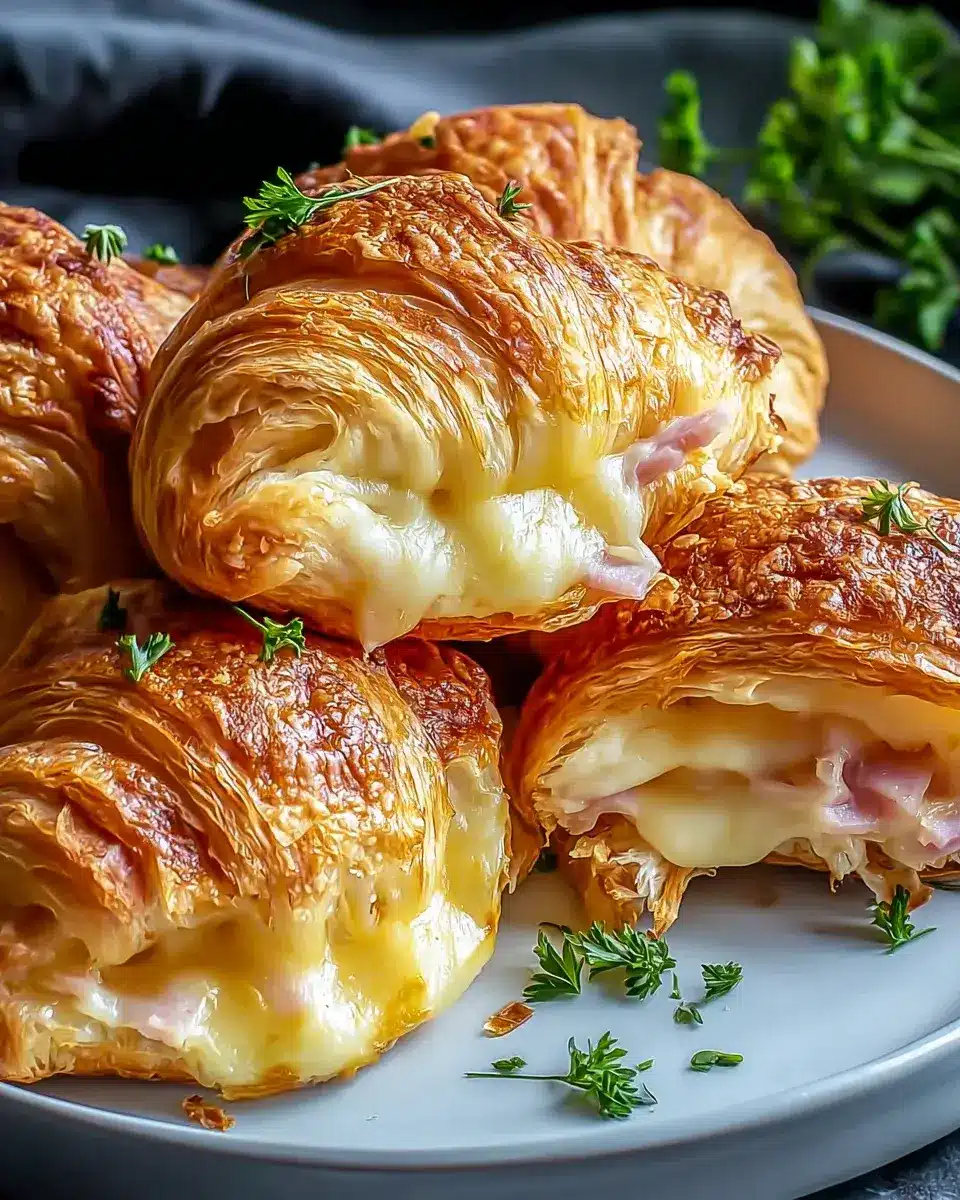air fryer rinderham käse croissants