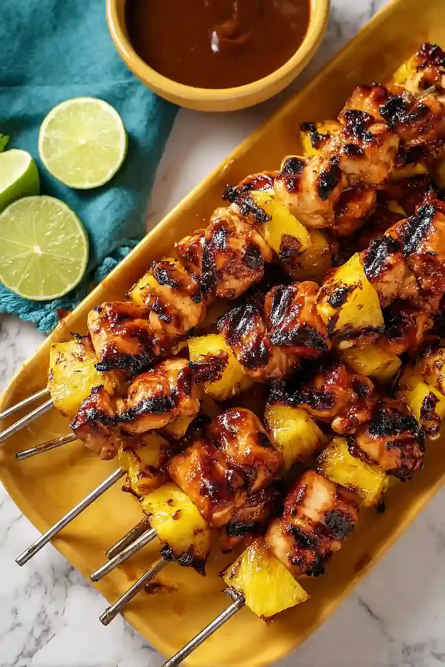 Ananas Hähnchen Spieße Rezept