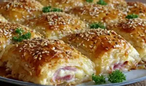 Blätterteig mit Schinken und Käse