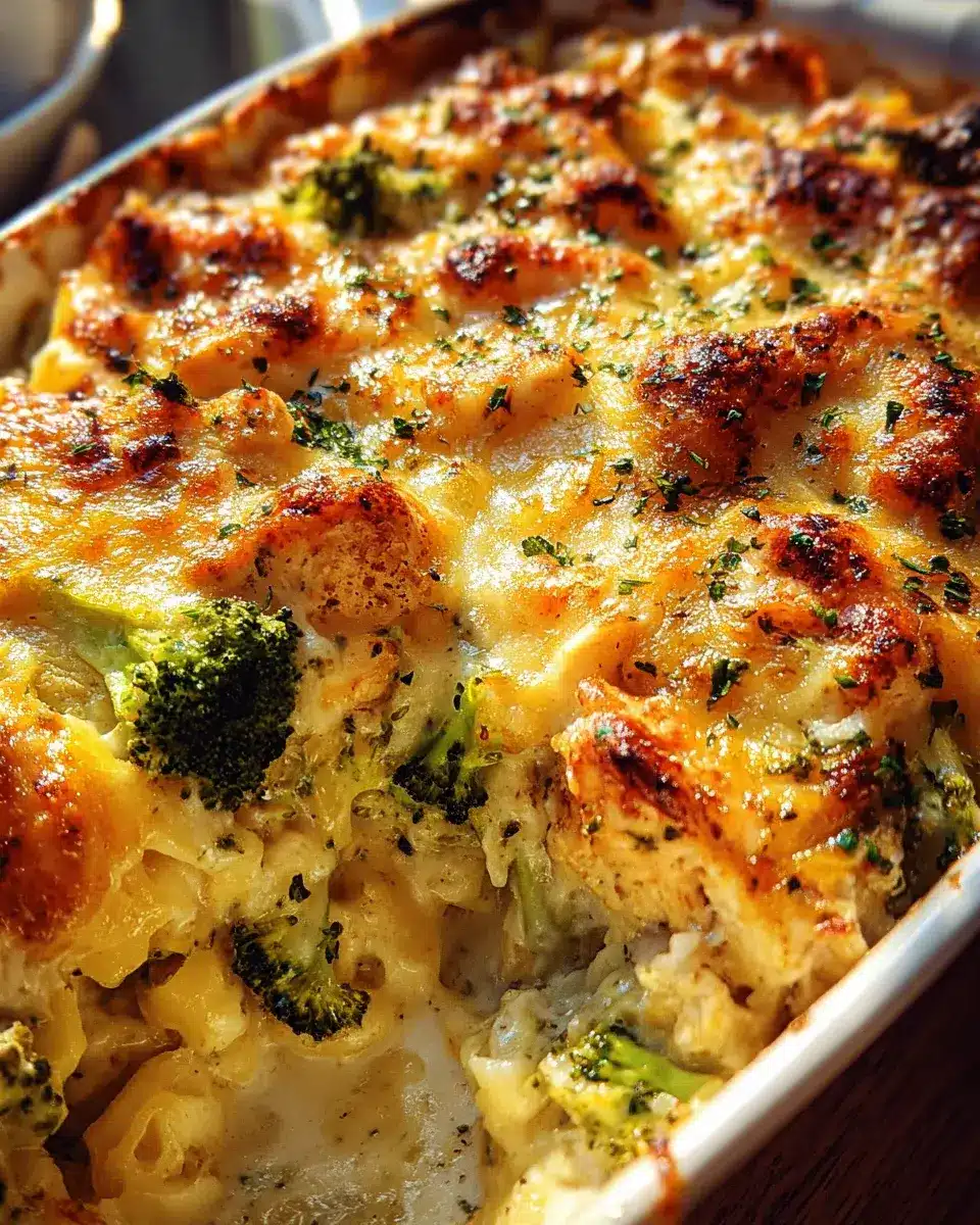 BrokkoliHahnchenAuflaufFrischkaseMozzarella