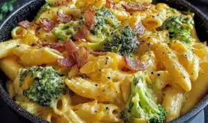 Cremige Pastapfanne mit Brokkoli und Bacon