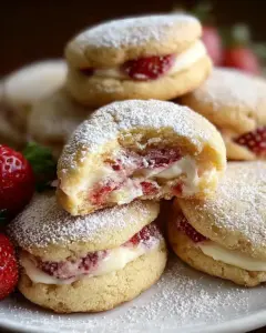 Erdbeer-Käsekuchen-Kekse