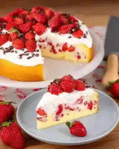 Fantakuchen mit Erdbeeren