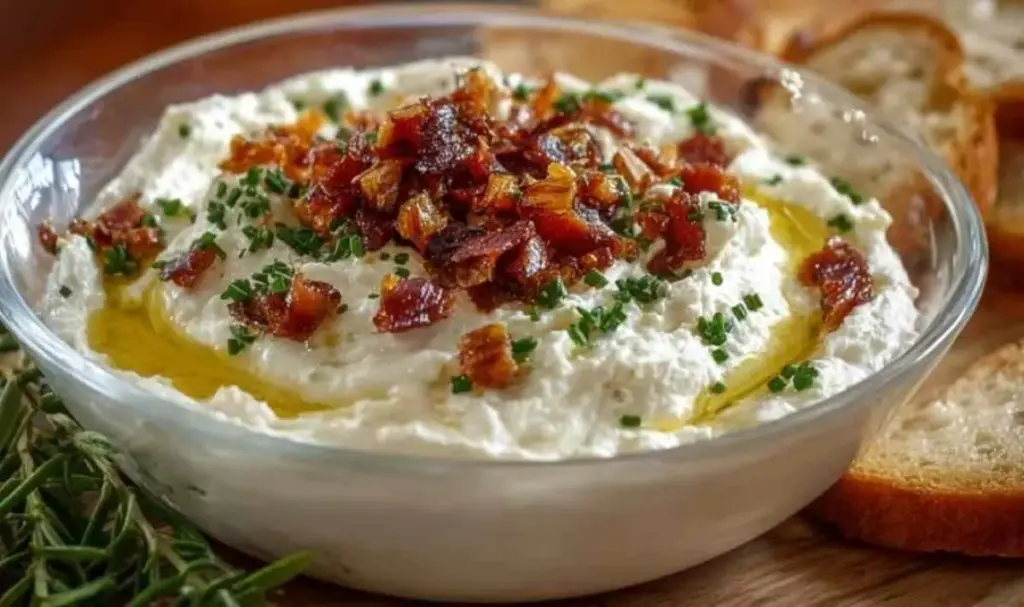 Feta Aufstrich mit knusprigem Knoblauch