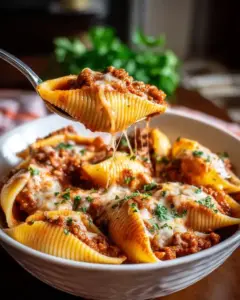 Überbackene Hack-Conchiglie