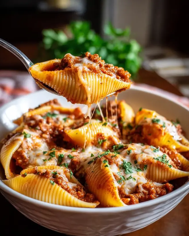 Hackfleischmuschelnudeln überbacken Rezept
