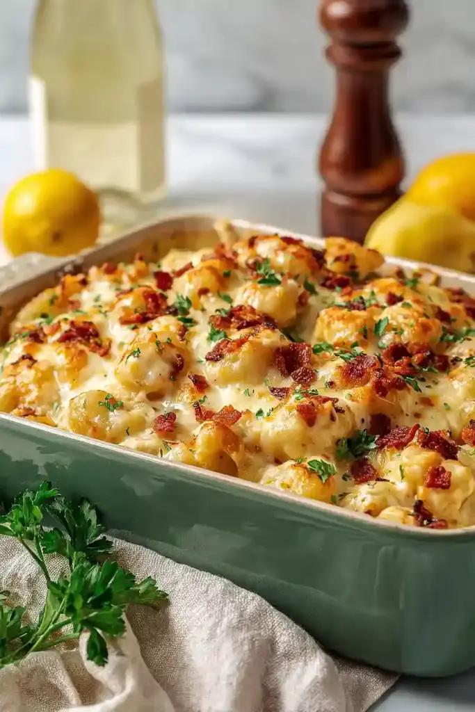 Hähnchen Gnocchi Auflauf