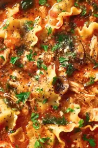 Hähnchen-Lasagne-Suppe