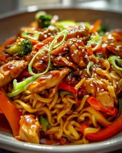 Hähnchen Teriyaki Nudeln – Ein schnelles und aromatisches Gericht