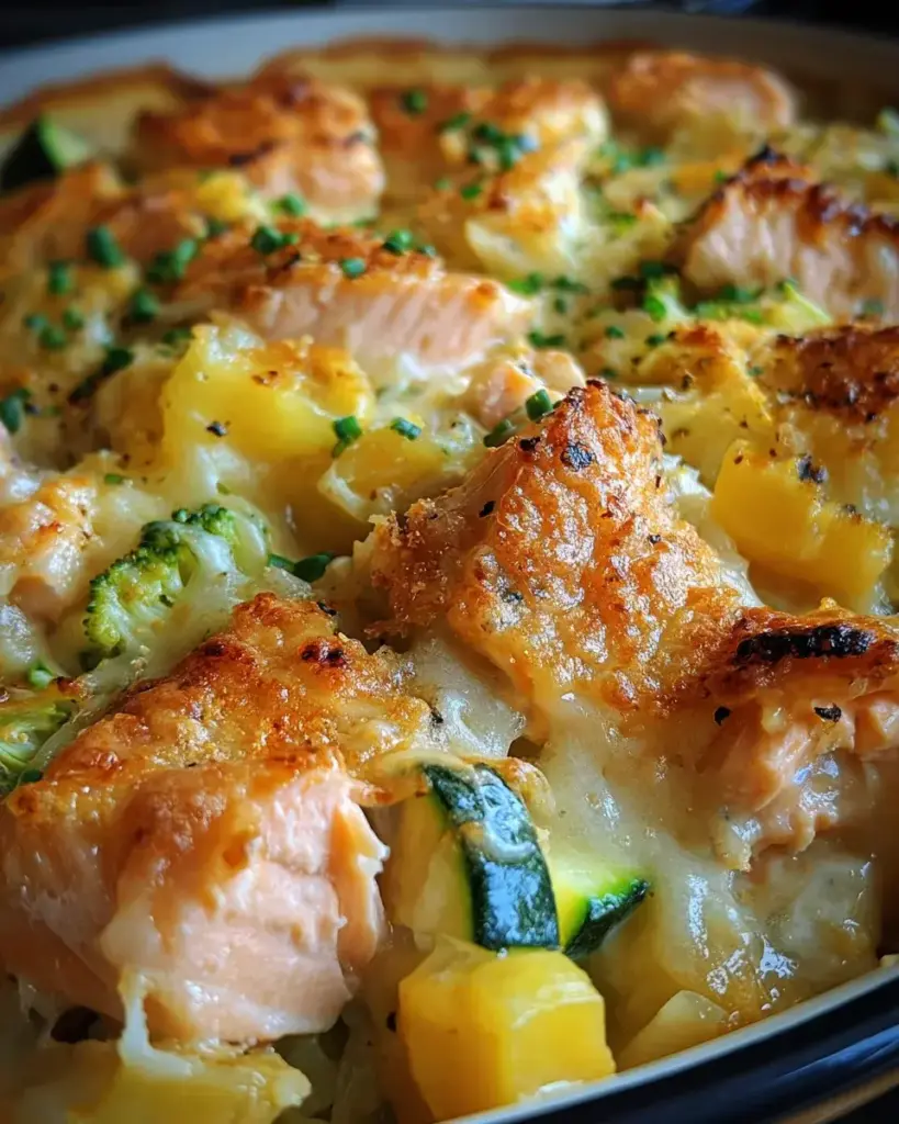 Lachsauflauf mit Gemüse Rezept