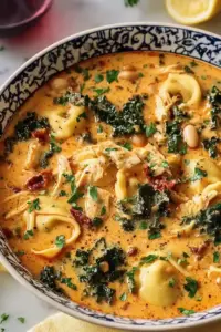 Cremige Marry Me Hühnersuppe mit Tortellini