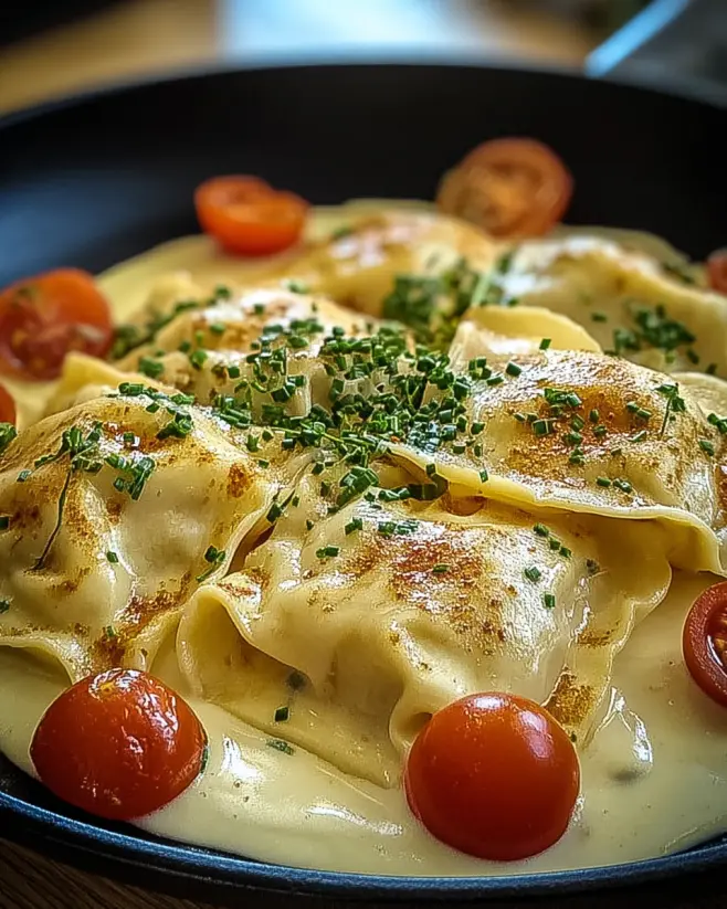 Maultaschen mit Käsesoße Rezept