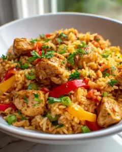 Paprika Reis Pfanne Mit Hähnchen Und Sojasoße