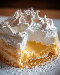 Quark-Schneekuchen mit Vanillepudding