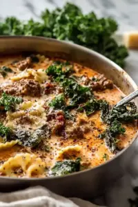 Lasagne-Suppe mit italienischer Wurst und Grünkohl