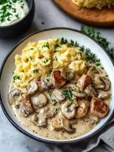 Zarte Schweinemedaillons in cremiger Pilzsauce mit Spätzle