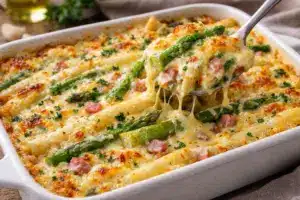 Spargelauflauf mit Sauce Hollandaise