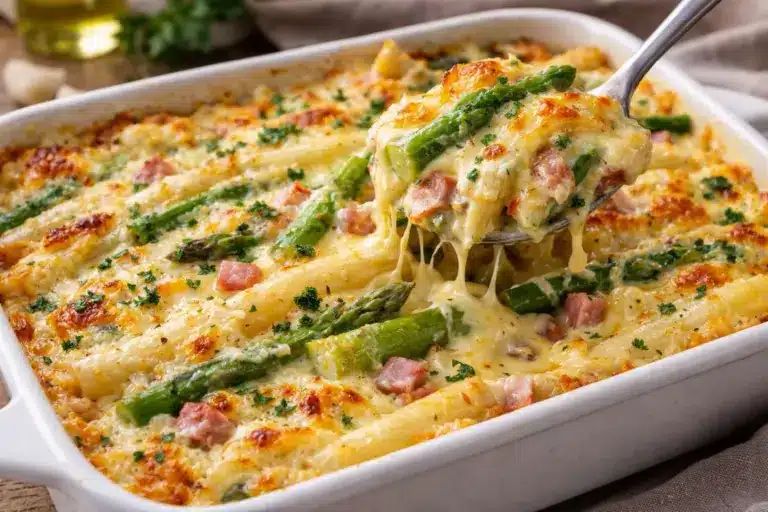 Spargelauflauf mit Sauce Hollandaise