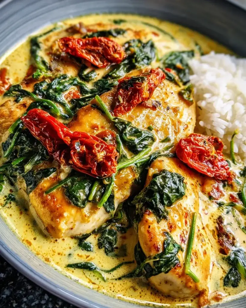 Spinat Parmesan Hähnchen Rezept