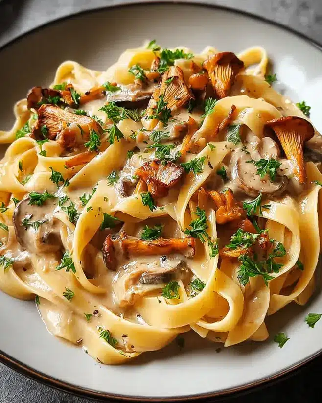 Tagliatelle mit Pfifferlingen Rezept