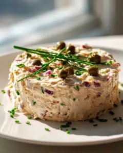 Thunfisch Frischkäse Aufstrich mit Kapern und Zwiebeln