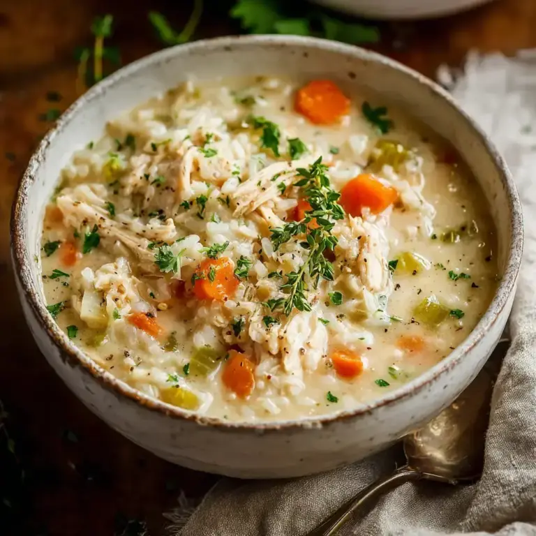 cremige hühner reis suppe rezept