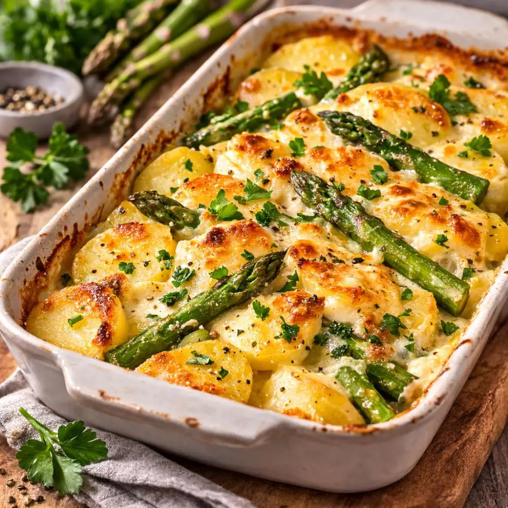 grüner spargel kartoffel auflauf rezept