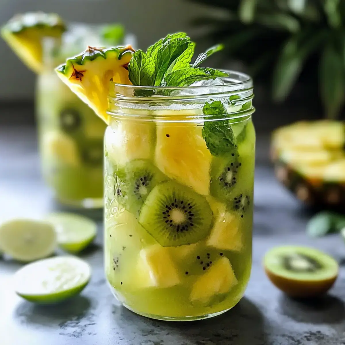 Ananas Kiwi Mojito Rezept