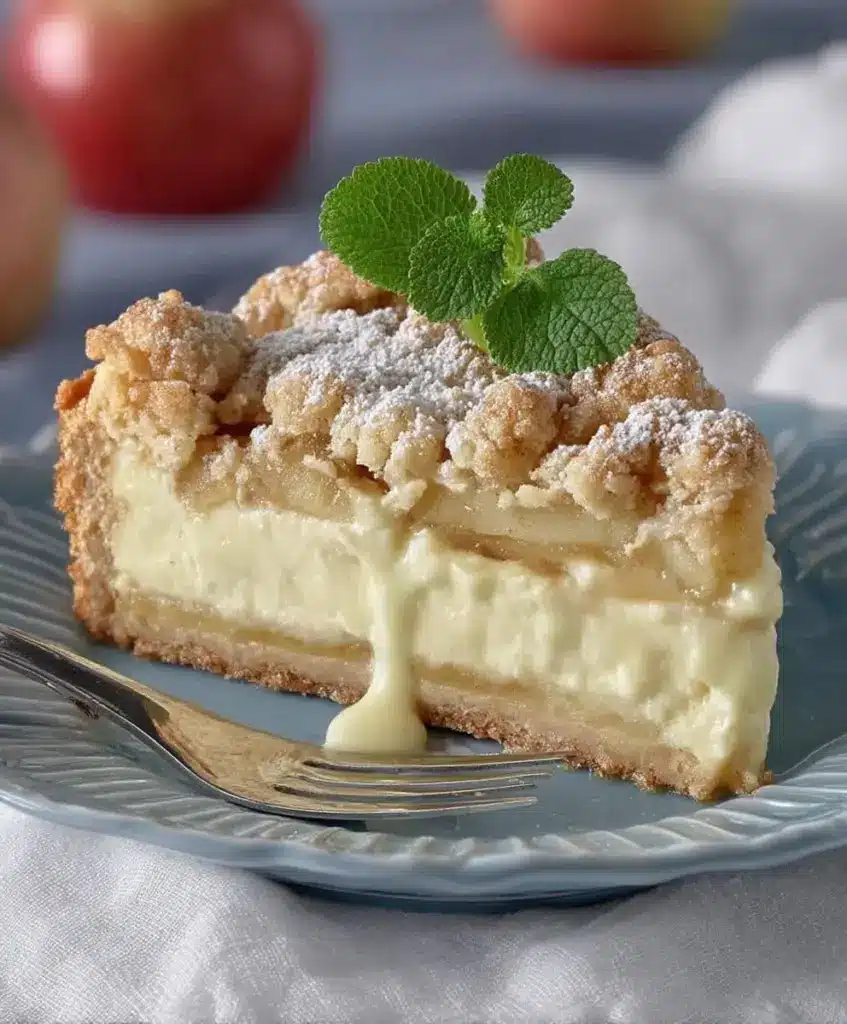 Apfel Pudding Kuchen Rezept